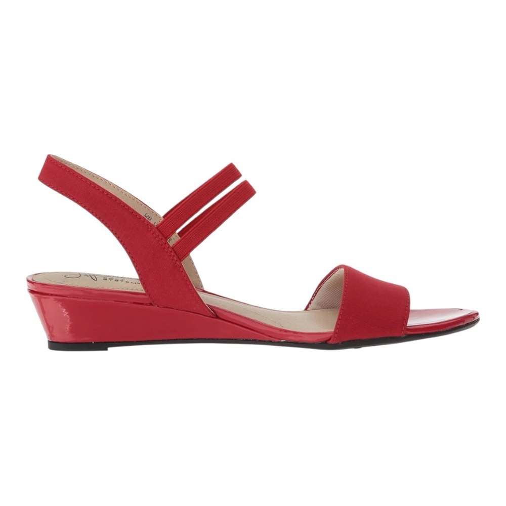 Life Stride Soft System Yolo Wedge Sandals Red, Size 7.5 - Picture 8 of 9